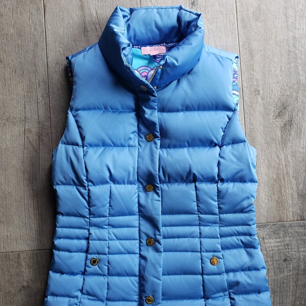 Lilly Pulitzer Isabelle Blue Puffer Vest